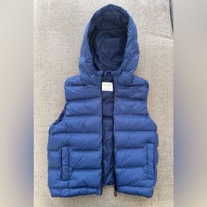 Zara puffer vest with hood kids size 6-7